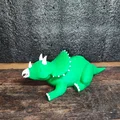 Tượng triceratops buồn ngủ in 3D đa màu sắc - Thumbnail 3