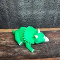 Tượng triceratops buồn ngủ in 3D đa màu sắc - Thumbnail 4