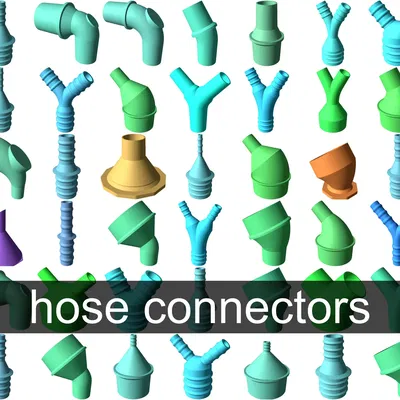 Đầu nối ống hút bụi dạng tham số với đầu nối từ tính.