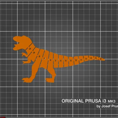 Mô hình Tyrannosaure linh hoạt Flexi V2 164x84 mm