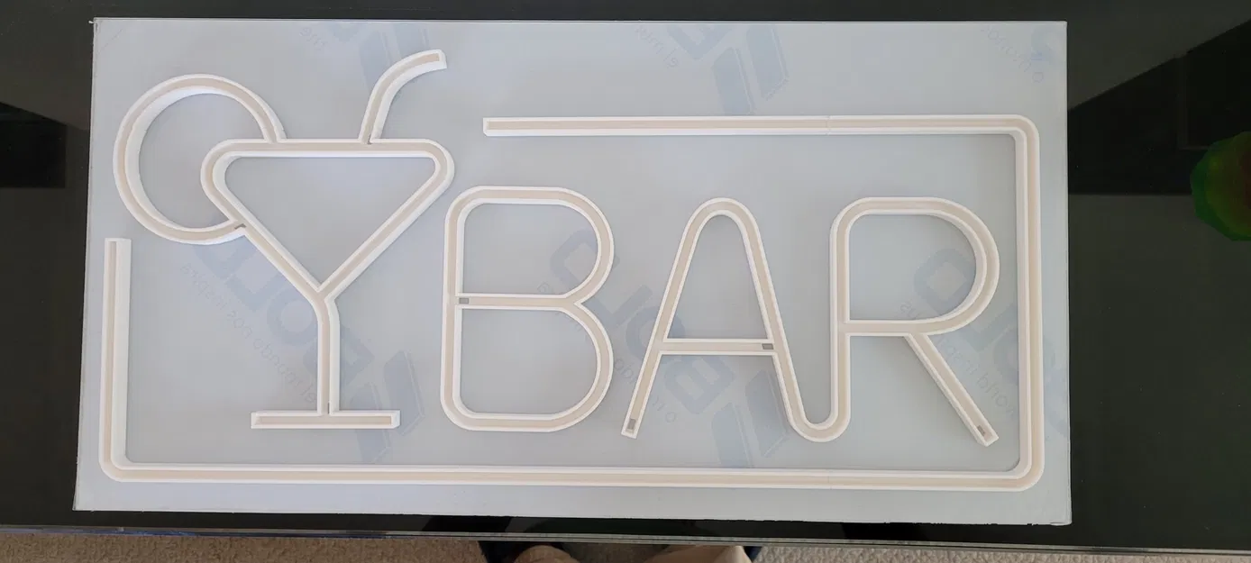 Biển hiệu BAR Led Neon lắp đặt trên acrylic trong suốt - Image 2