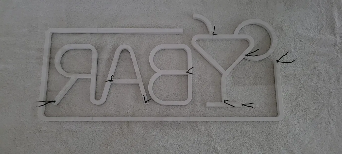 Biển hiệu BAR Led Neon lắp đặt trên acrylic trong suốt - Image 3