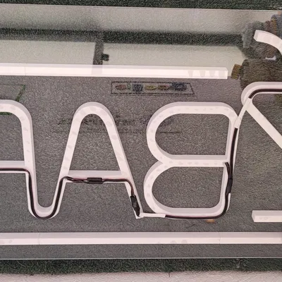 Biển hiệu BAR Led Neon lắp đặt trên acrylic trong suốt