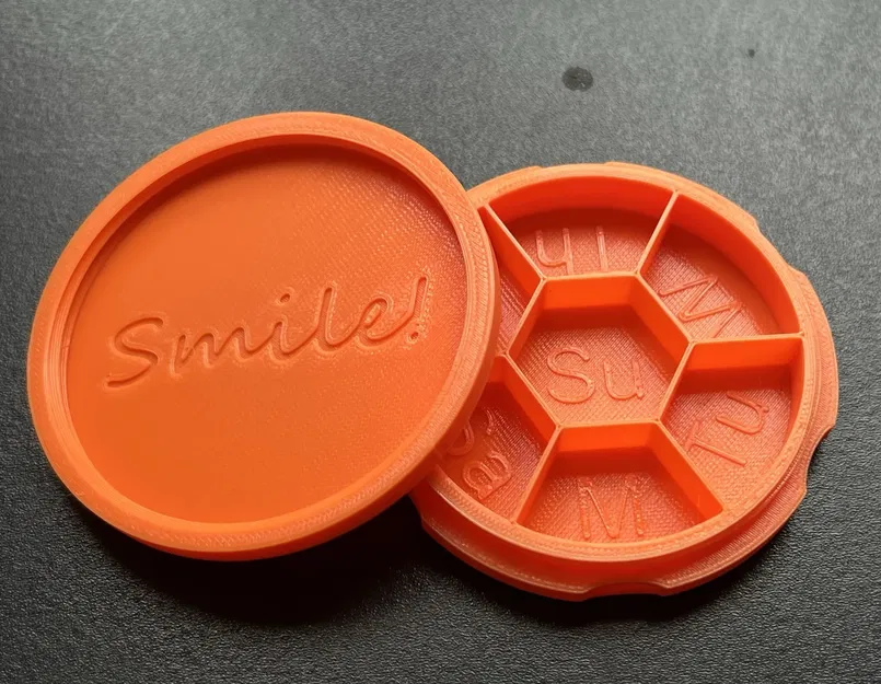 Hộp đựng thuốc tròn 7 ngày 3 inch - Image 2