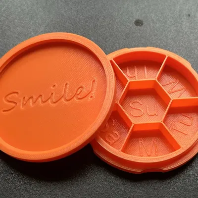 Hộp đựng thuốc tròn 7 ngày 3 inch