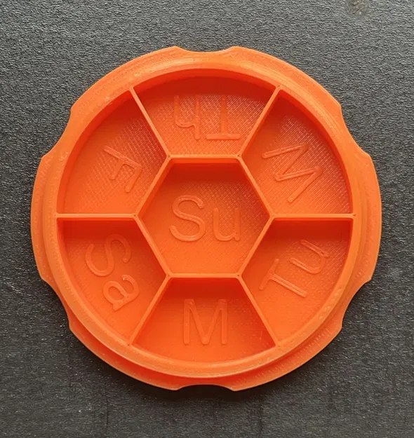 Hộp đựng thuốc tròn 7 ngày 3 inch - Image 3