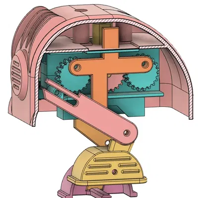 Robot đi bộ diesel-punk bằng động cơ N20