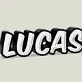 Bảng tên Lucas đứng độc lập - Thumbnail 1