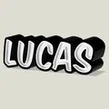Bảng tên Lucas đứng độc lập - Thumbnail 2