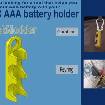 Giá đỡ pin AAA dạng móc khóa tiện lợi