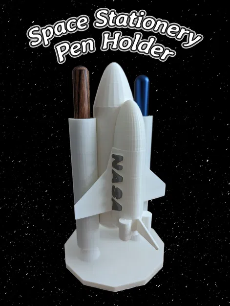Giá đỡ bút hình tàu vũ trụ cho văn phòng - Image 1