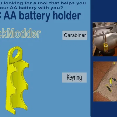 Giá đỡ pin AA cho móc chìa khóa EDC