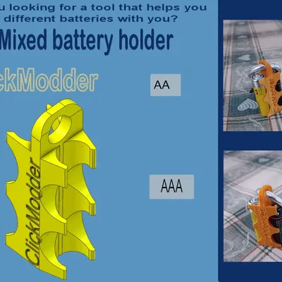 Giá đỡ pin đa năng EDC cho móc khóa