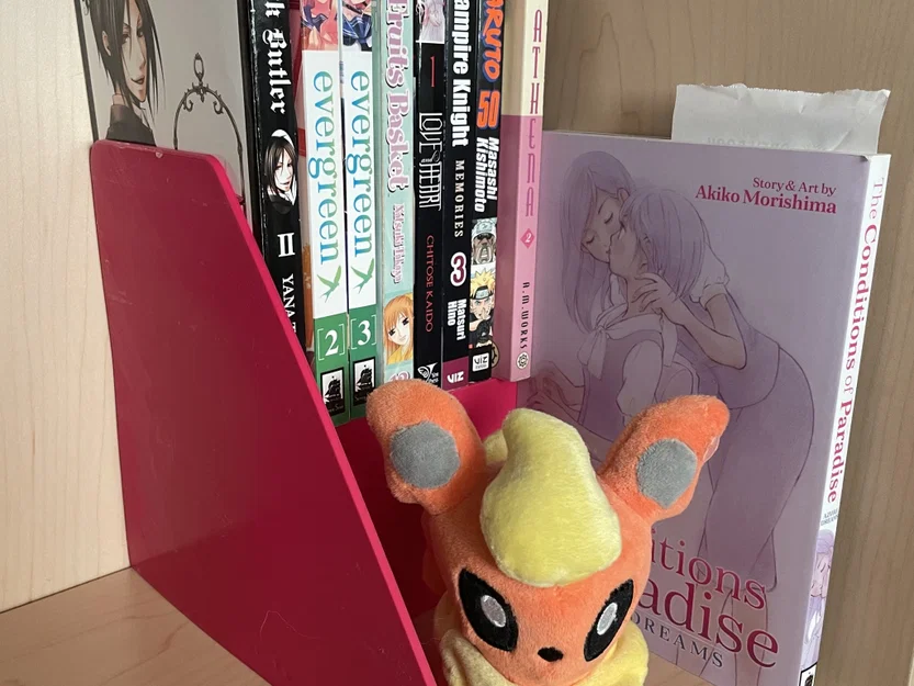 Giá đỡ sách manga với giá đỡ sách bên trái - Image 1