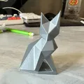 Điêu khắc mèo AI phong cách low poly Geocat - Thumbnail 3