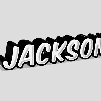 Biển tên Jackson đứng độc lập kích thước 45mm x 230mm x 30mm