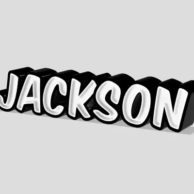 Biển tên Jackson đứng độc lập kích thước 45mm x 230mm x 30mm