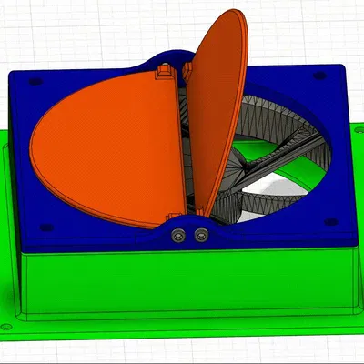 Quạt Case 120mm cho Enclosure Prusa với Cửa Thoát Khí Tự Động