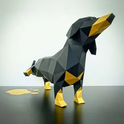 Chó Dachshund đang đi tiểu được tạo ra bởi AI