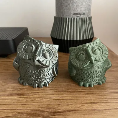 Cú dễ thương mỉm cười trang trí nhà cửa