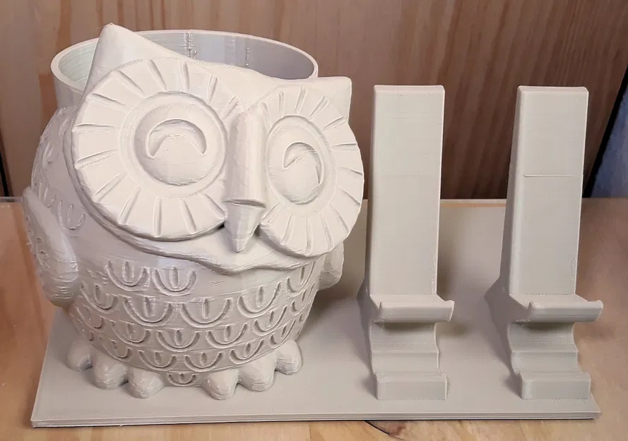 Giá đỡ điện thoại và bút hình cú dễ in 3D - Image 1