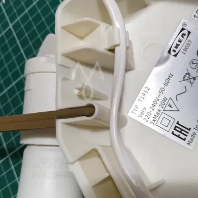 Thay thế tay đỡ cho đèn trần VARV của IKEA