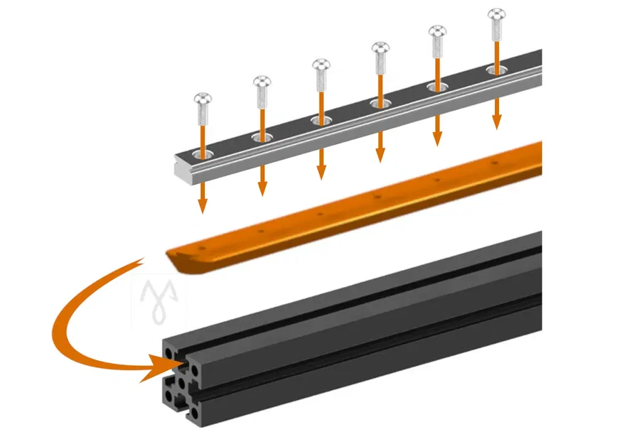 Đường ray MGN7 150mm cho profile 2020 6mm - Image 1