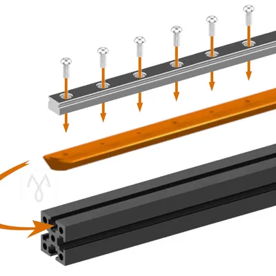 Đường ray MGN7 150mm cho profile 2020 6mm