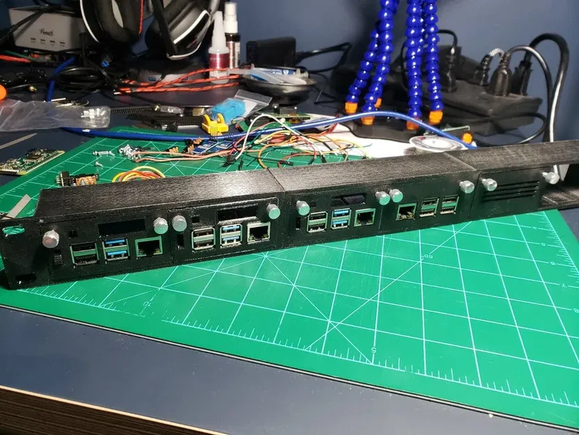 Giá đỡ máy chủ 19" 1U cho Raspberry Pi Zero/3b+/4/5 - Image 1