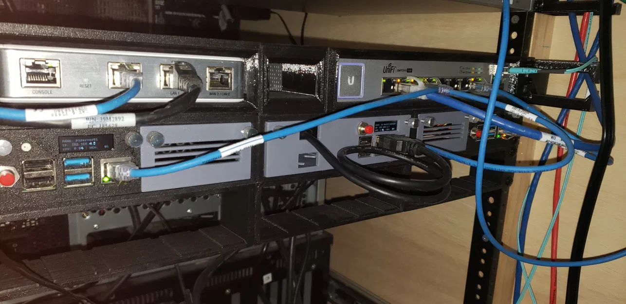 Giá đỡ máy chủ 19" 1U cho Raspberry Pi Zero/3b+/4/5 - Image 3