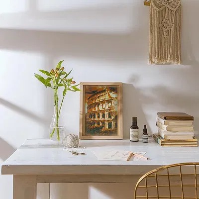 Tranh sơn dầu Đấu trường La Mã phong cách Hueforge