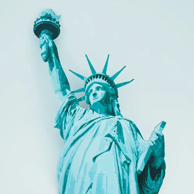 Bức tranh sơn dầu Tượng Nữ thần Tự do (Hueforge) - Image 1