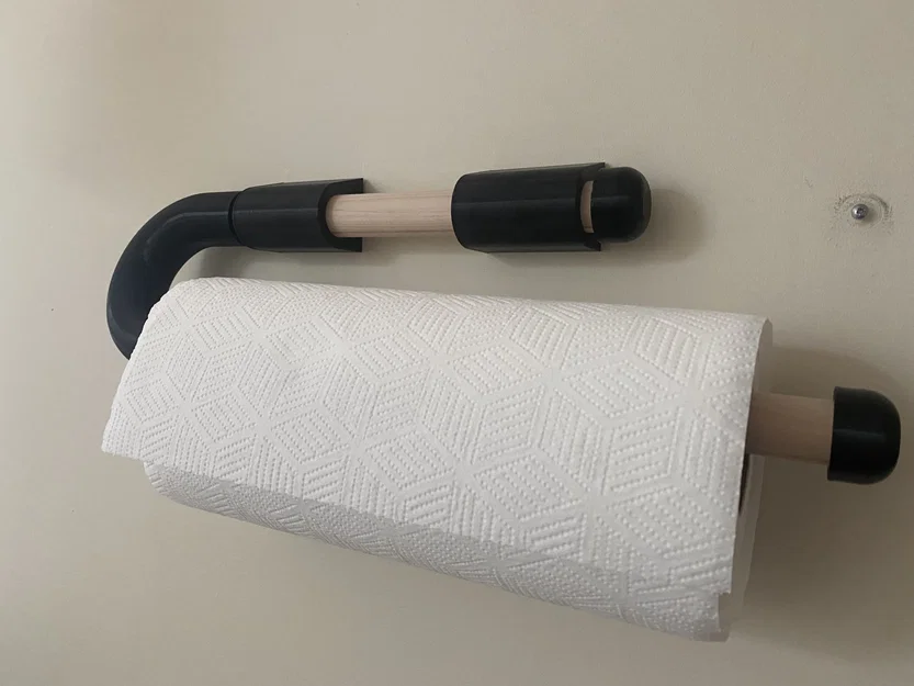 Giá đỡ khăn giấy treo tường bằng gỗ - Image 1