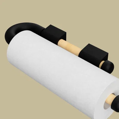 Giá đỡ khăn giấy treo tường bằng gỗ