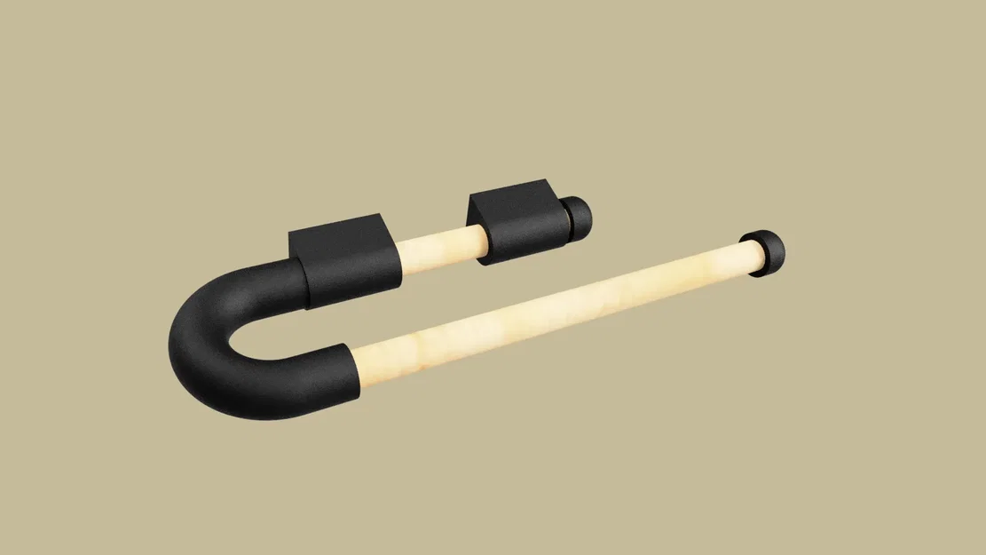 Giá đỡ khăn giấy treo tường bằng gỗ - Image 3