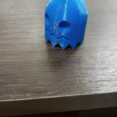 Móc khóa ma Pac-Man remix với miệng mở