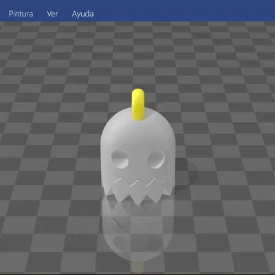 Móc khóa ma Pac-Man remix với miệng mở