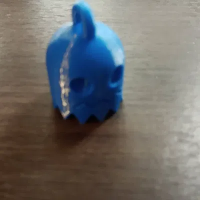 Móc khóa ma Pac-Man remix với miệng mở