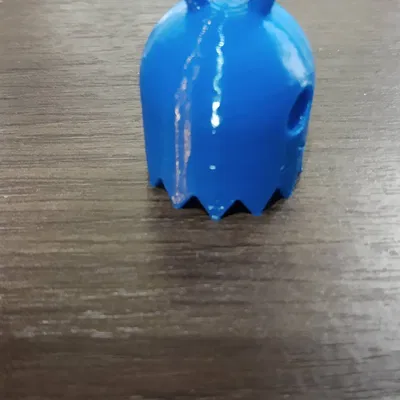 Móc khóa ma Pac-Man remix với miệng mở