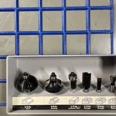 Giá đỡ bit router xếp chồng Gridfinity