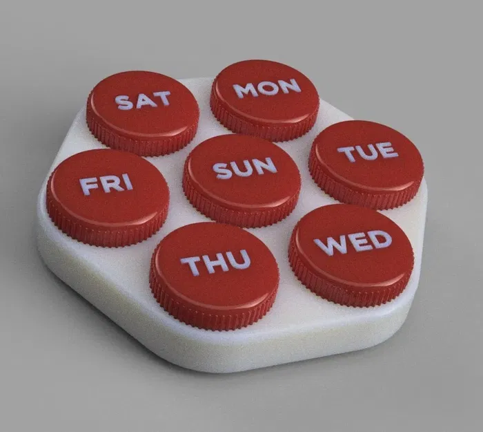 Hộp đựng thuốc hàng tuần bằng tiếng Anh và Tây Ban Nha - Image 1