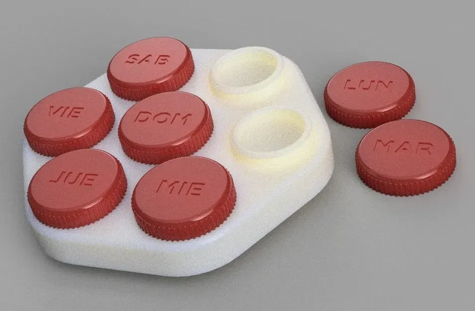 Hộp đựng thuốc hàng tuần bằng tiếng Anh và Tây Ban Nha - Image 4