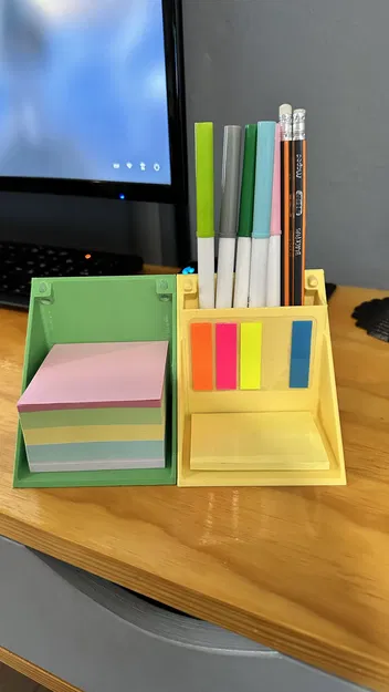 Khối tổ chức văn phòng cho giấy nhớ và bút - Image 2