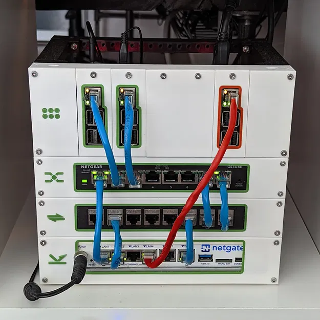 Giá đỡ micro rack cho Raspberry Pi và switch Netgear - Image 1