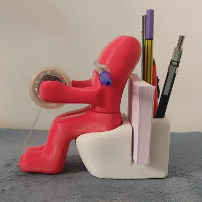 Giá đỡ đồ dùng văn phòng vui nhộn cho nhà vệ sinh