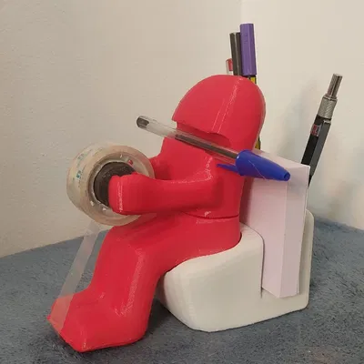 Giá đỡ đồ dùng văn phòng vui nhộn cho nhà vệ sinh