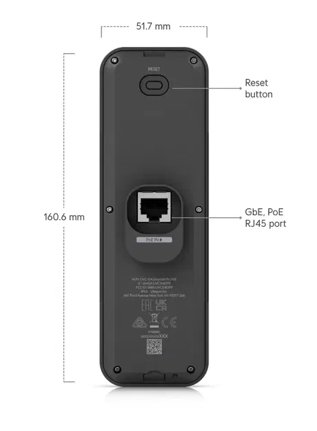 Giá đỡ Ubiquiti Unifi G4 Doorbell Pro PoE Kit góc 25 độ - Image 4