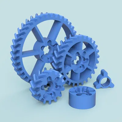 Bộ bánh răng 3D với các phụ kiện lắp ghép đa dạng