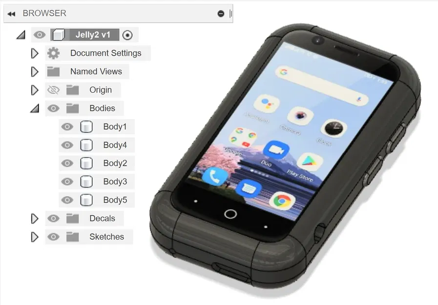 Mô hình điện thoại Jelly2 hỗ trợ dự án 3D - Image 1