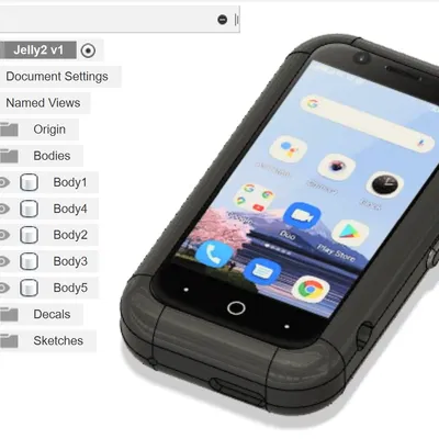 Mô hình điện thoại Jelly2 hỗ trợ dự án 3D